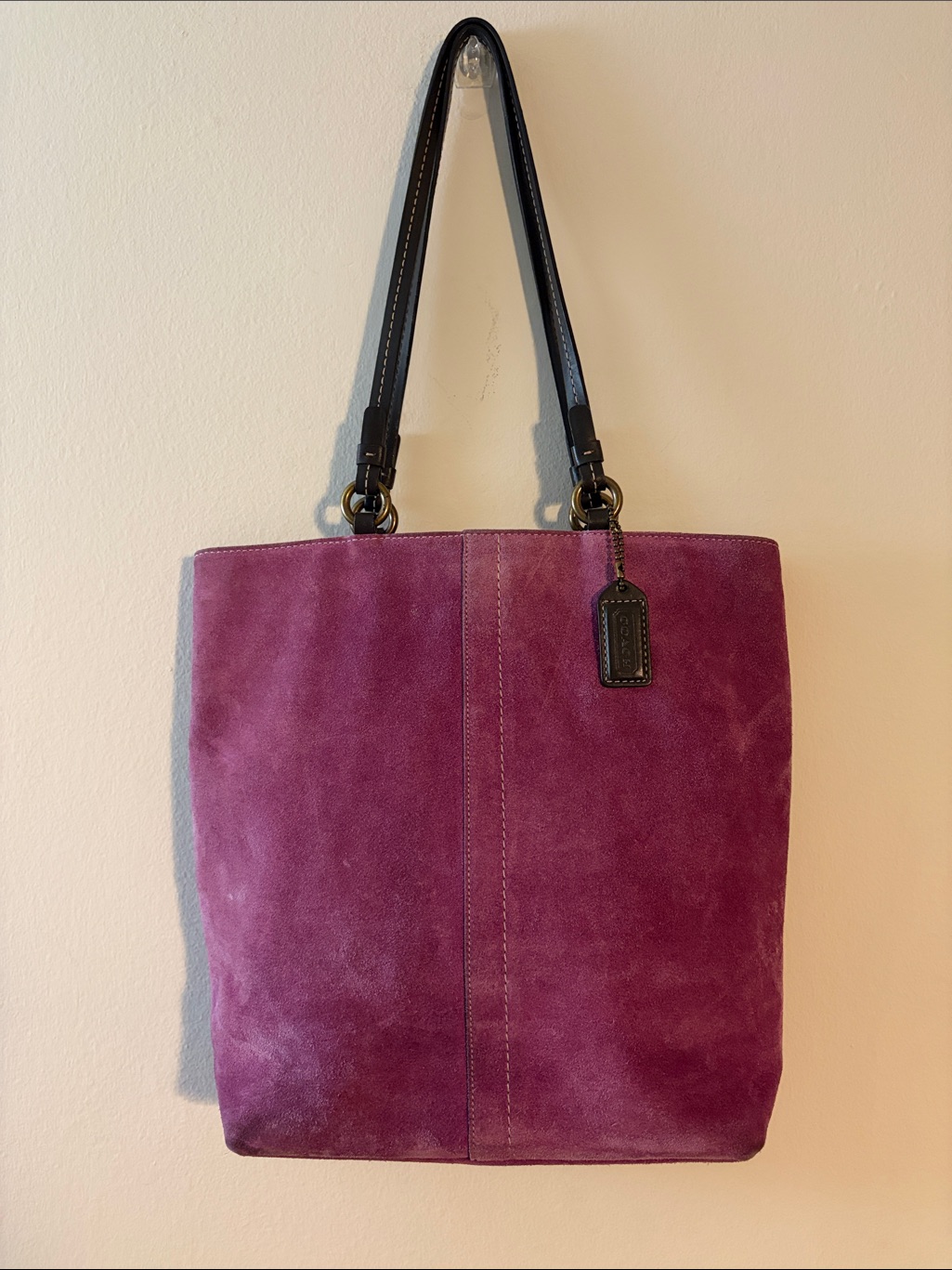 Vintage Y2k Coach Large Suede Shopper 9732